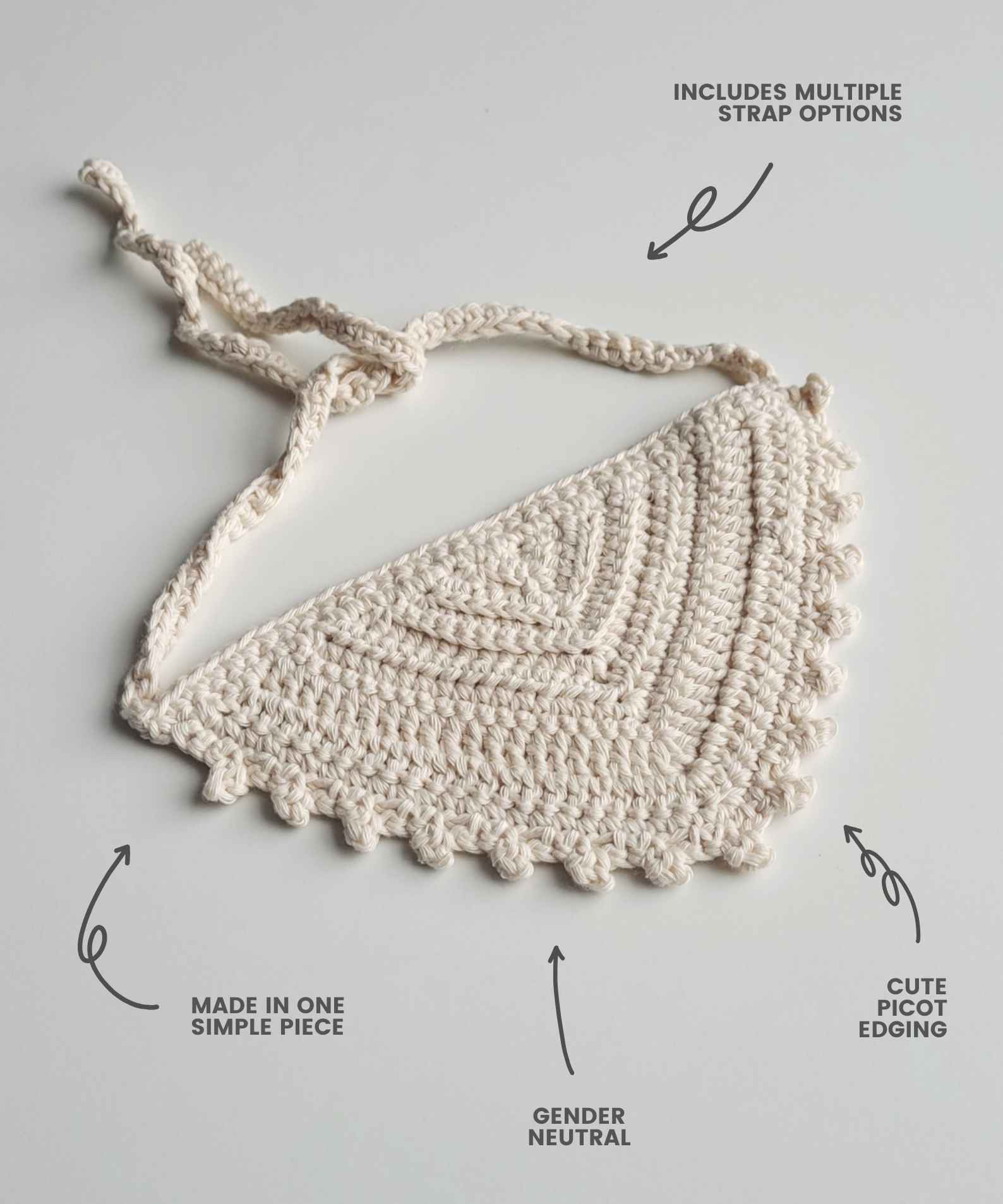V Dribble Pattern Dribble Bib - Free Crochet Pattern from Sarling Studio