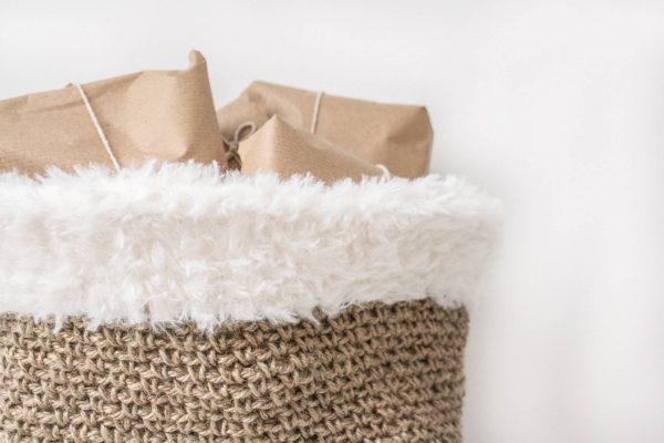 fluffy cuff crochet santa sack