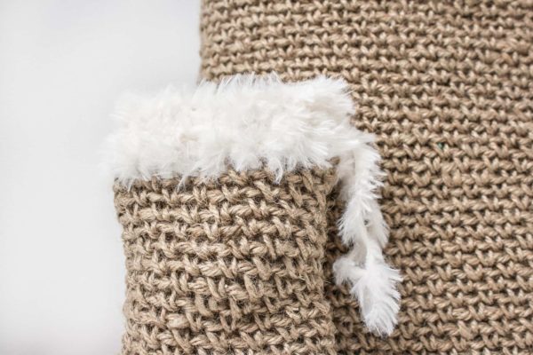 cute drawstring crochet santa sack