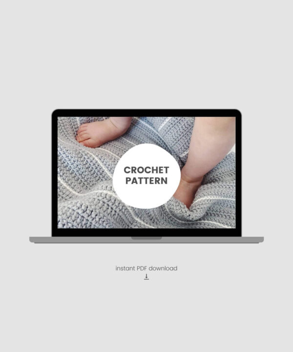 Instant download PDF crochet pattern for the Albion baby blanket