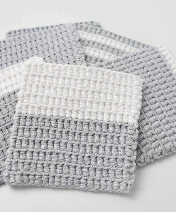 Luxury thick crochet coaster set of 6 designs