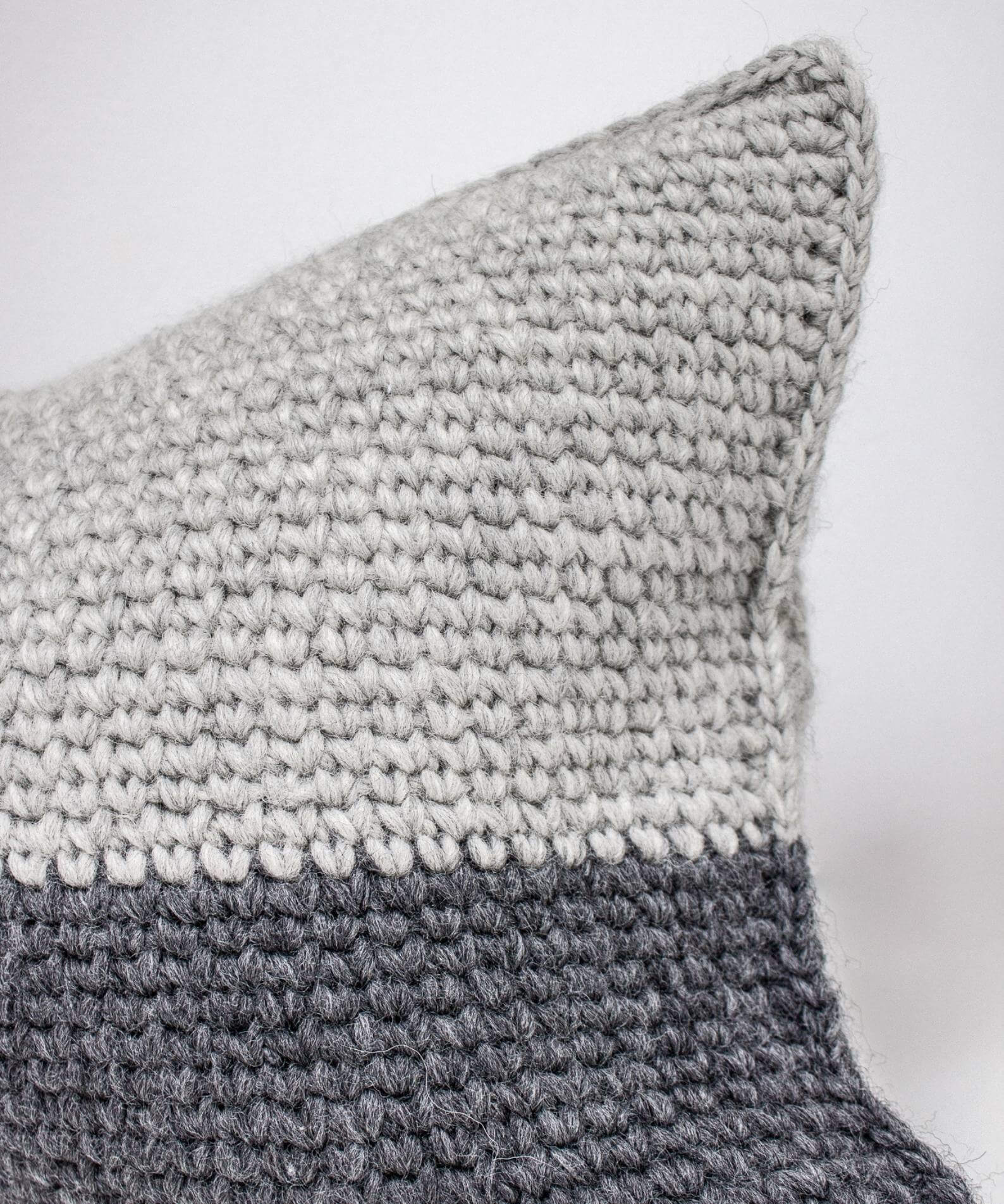 Luxury wool crochet cushion