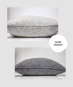 Super squishy luxurious wool crochet cushion