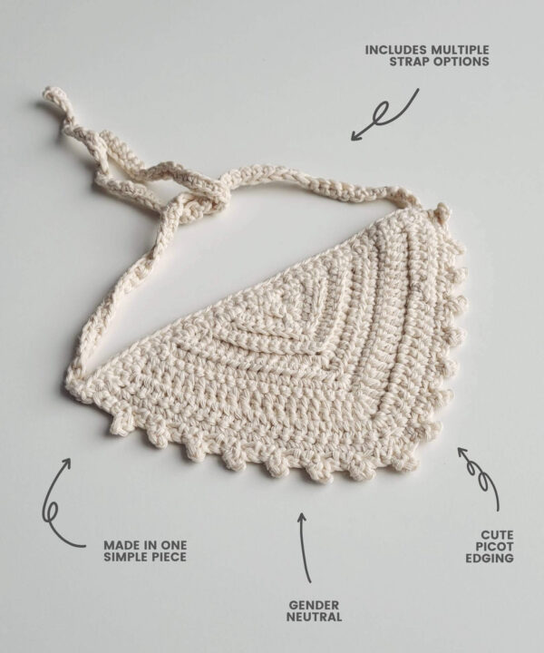 Gender neutral crochet dribble bib