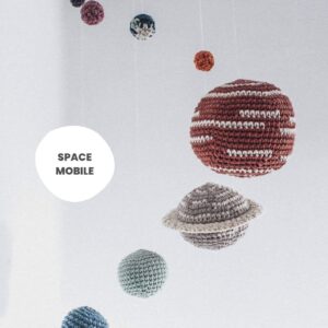 Crochet space mobile for babies